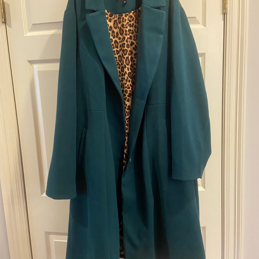 Torrid Faux Melton Button Front Midi Coat size 6